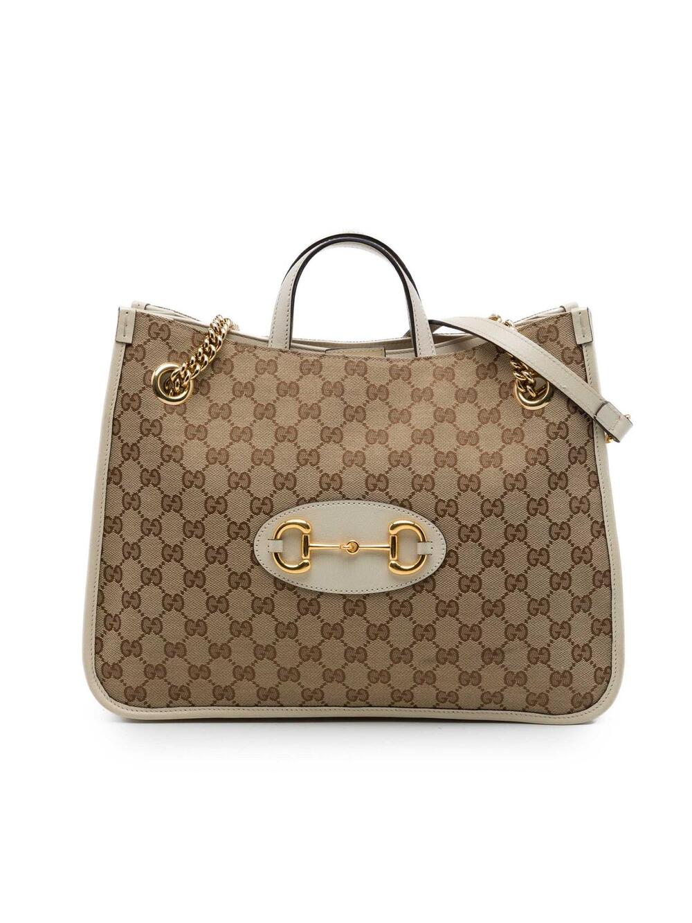 Gucci Medium Gg Canvas Horsebit Chain #369800G10B